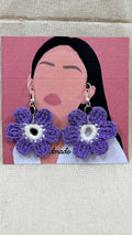 Purple/White Crotched Earring