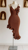 Brown Mid Length Dress